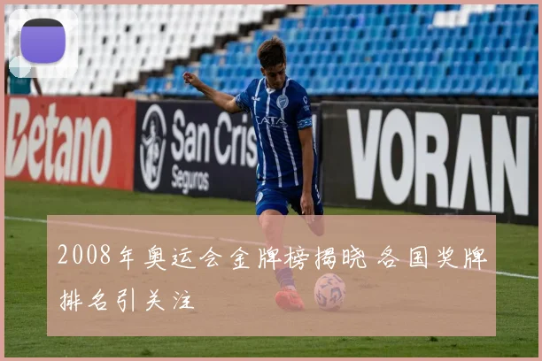 2008年奥运会金牌榜揭晓 各国奖牌排名引关注