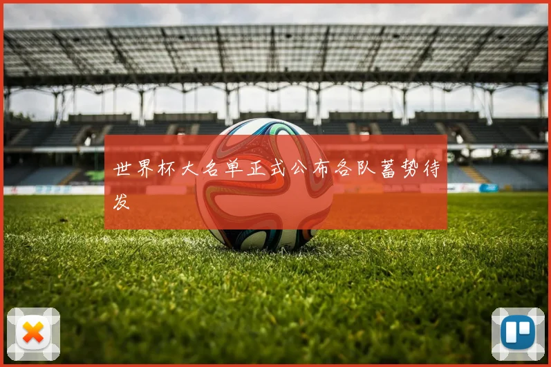 世界杯大名单正式公布各队蓄势待发
